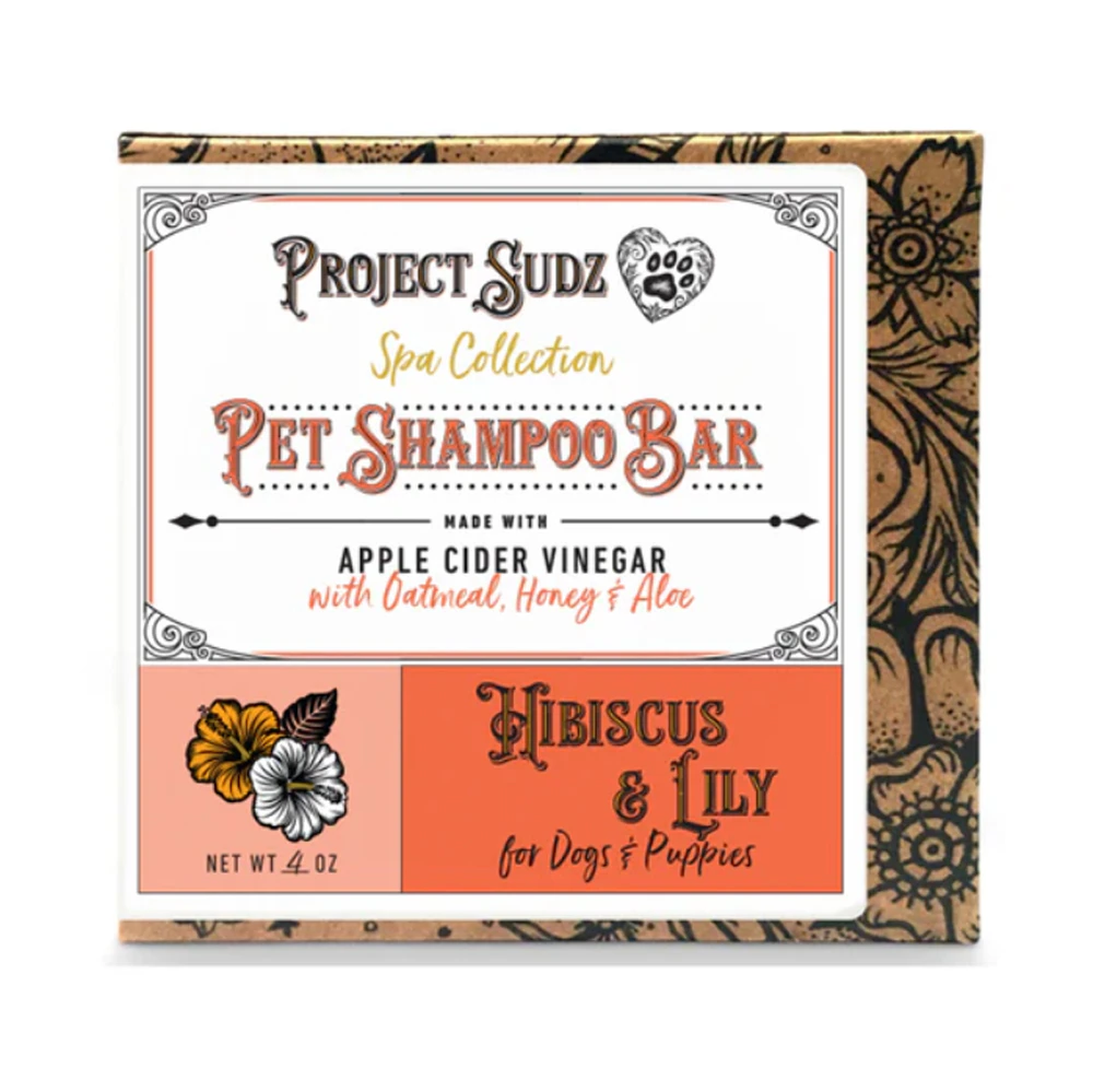 Project Sudz Dog & Cat Spa Collection Bar Shampoo Hibiscus & Lily -- 4 oz