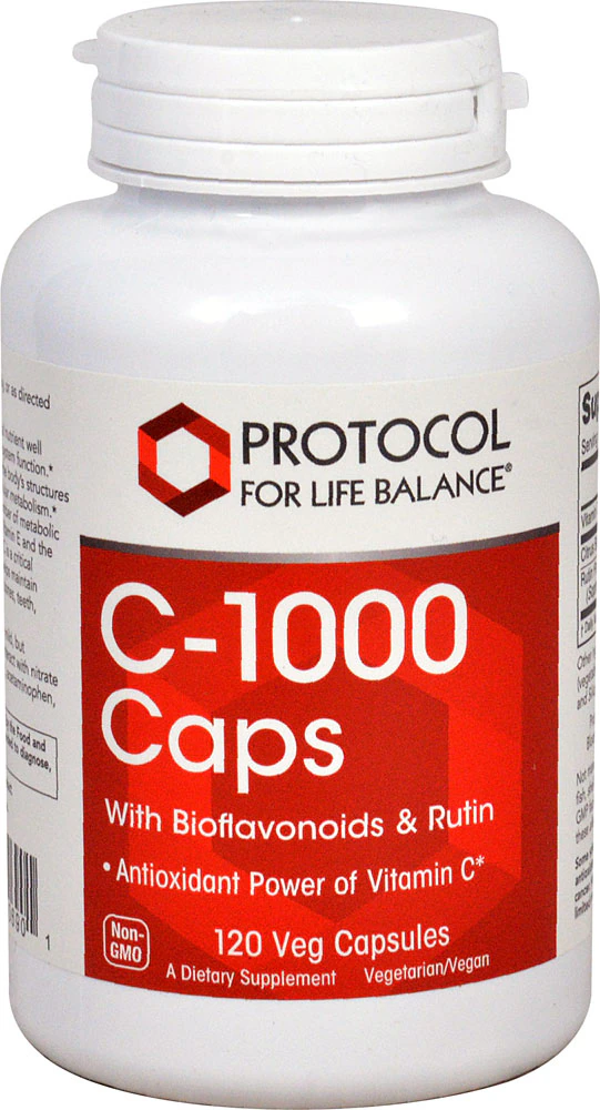 Protocol For Life Balance C-1000 Caps with Bioflavonoids & Rutin -- 120 Veg Capsules