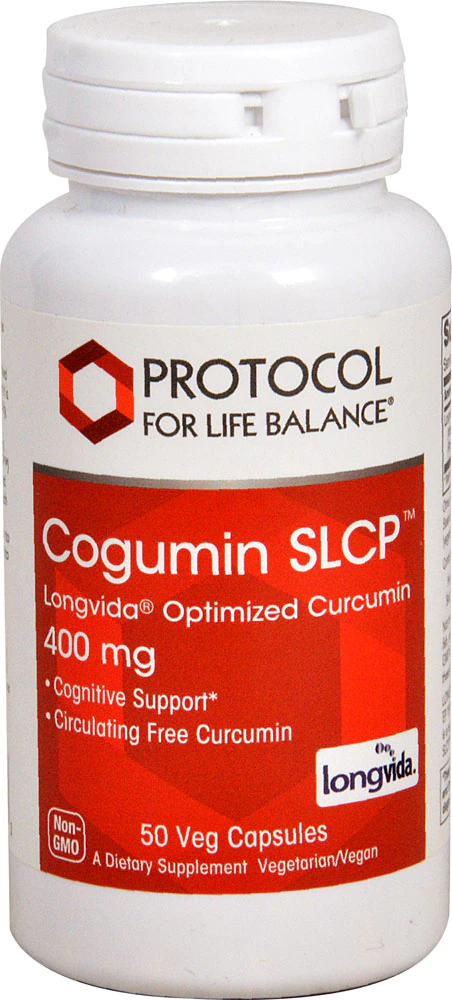 Protocol For Life Balance Cogumin SLCP? Longvida? Optimized Curcumin -- 400 mg - 50 Veg Capsules