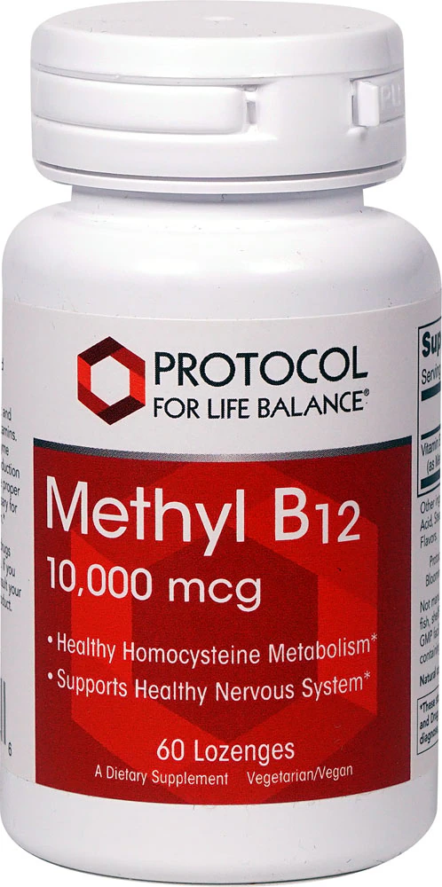 Protocol For Life Balance Methyl B12 -- 10,000 mcg - 60 Lozenges