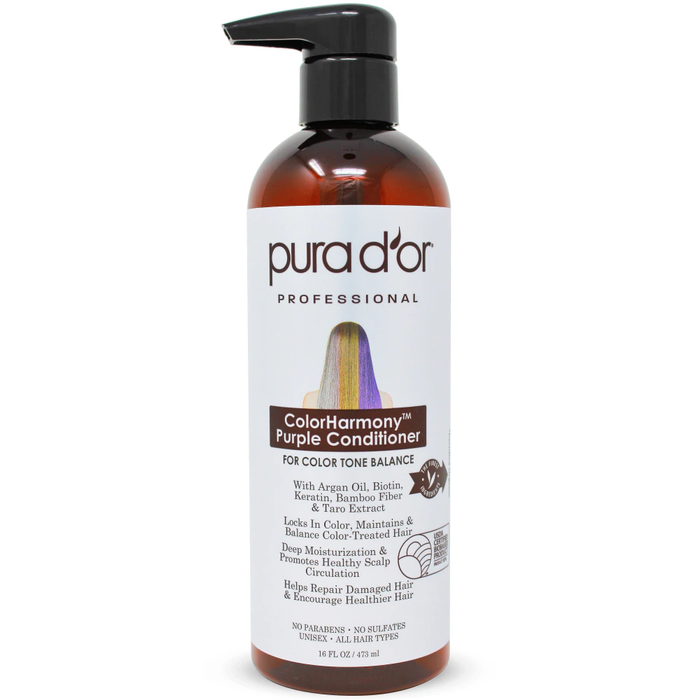 Pura D'or ColorHarmony Purple Conditioner -- 16 fl oz