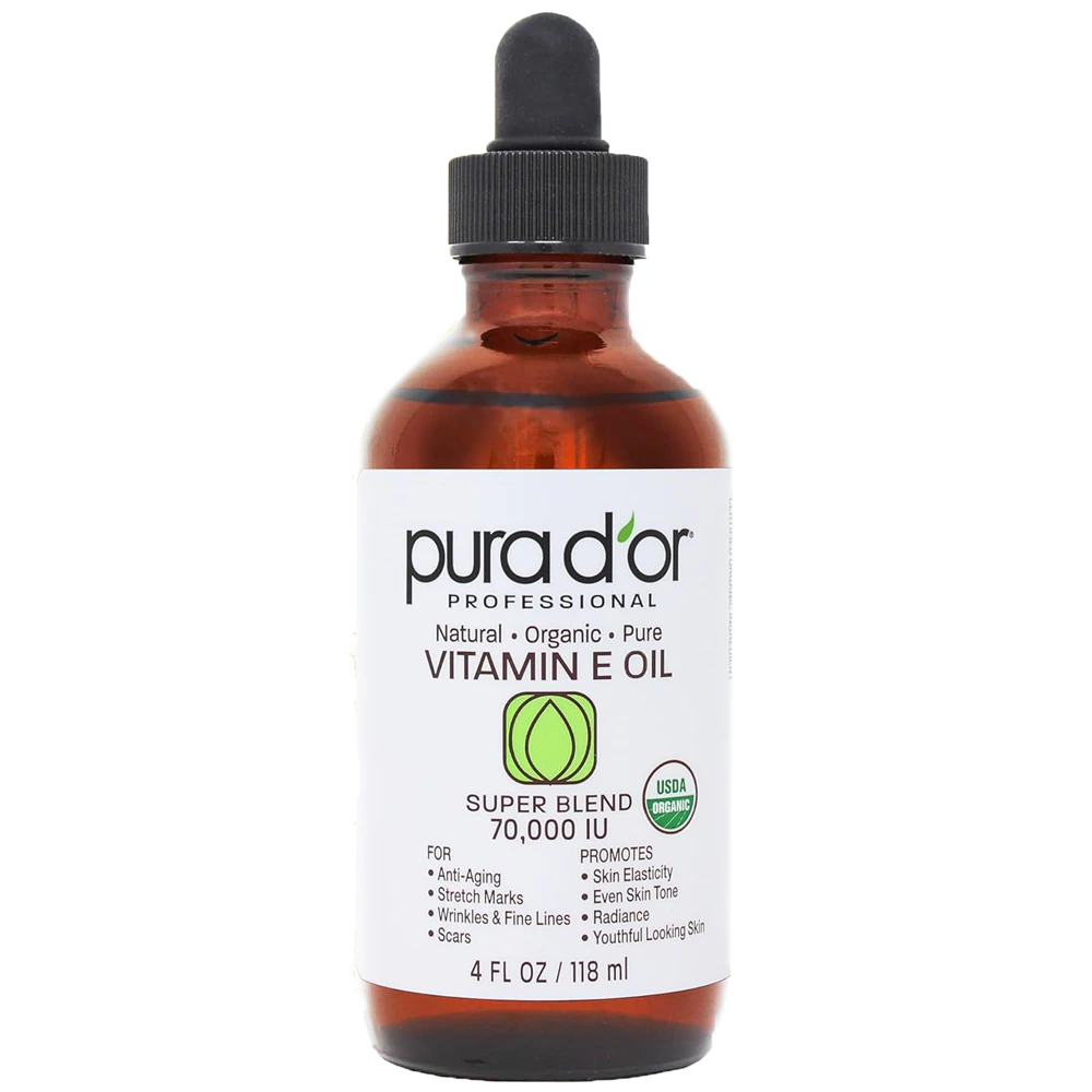 Pura D'or Organic Vitamin E Oil -- 4 fl oz