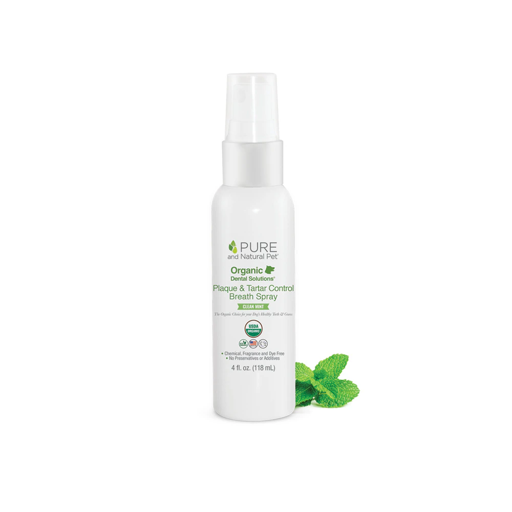 Pure and Natural Pet Plaque & Tartar Control Breath Spray for Dogs Clean Clean Mint -- 4 fl oz