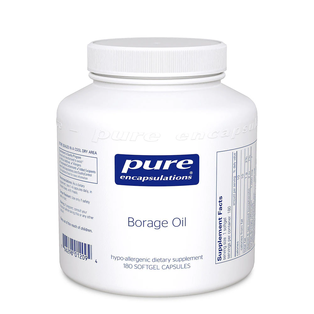 Pure Encapsulations Borage Oil -- 180 Softgel Capsules