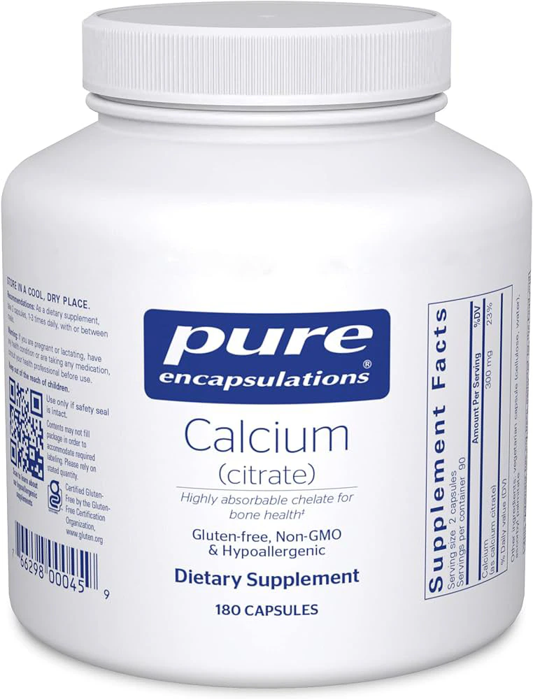Pure Encapsulations Calcium (Citrate) -- 180 Capsules