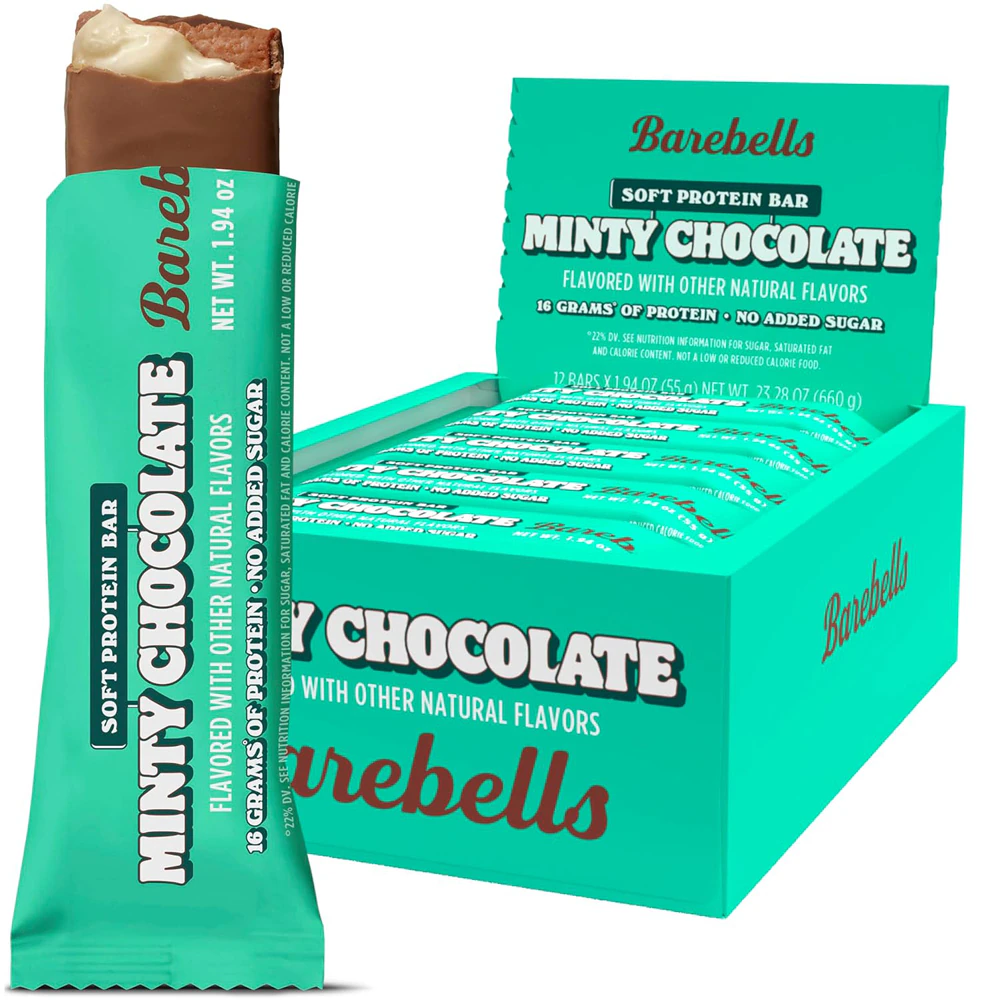 Barebells Soft Protein Bars Minty Chocolate -- 12 Bars