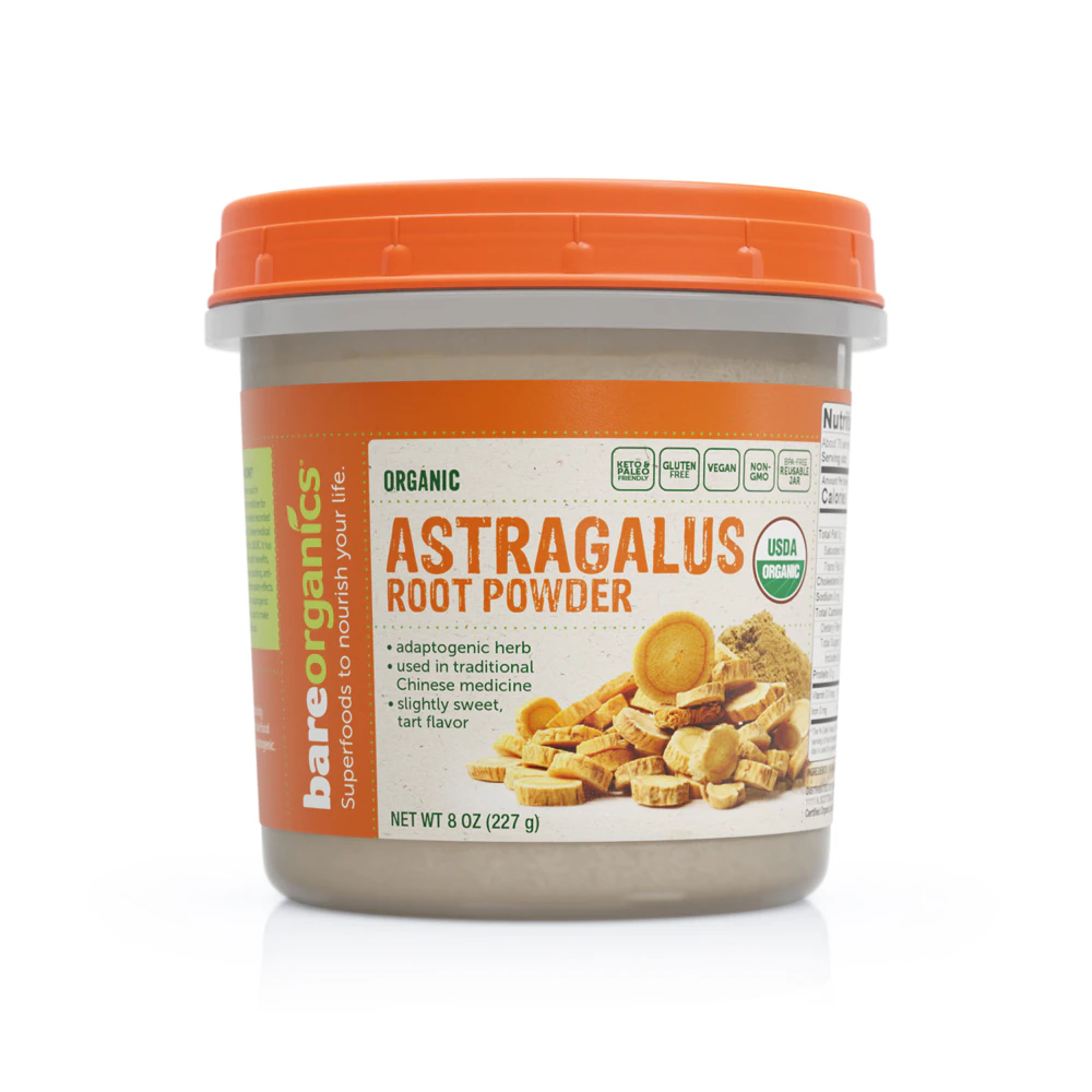 BareOrganics Astragalus Root Powder -- 8 oz