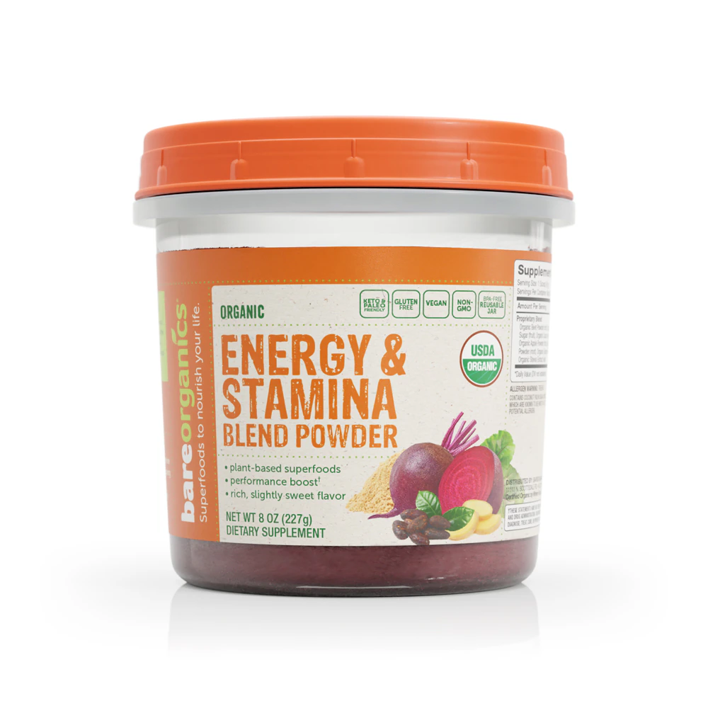 BareOrganics Energy & Stamina Blend -- 8 oz