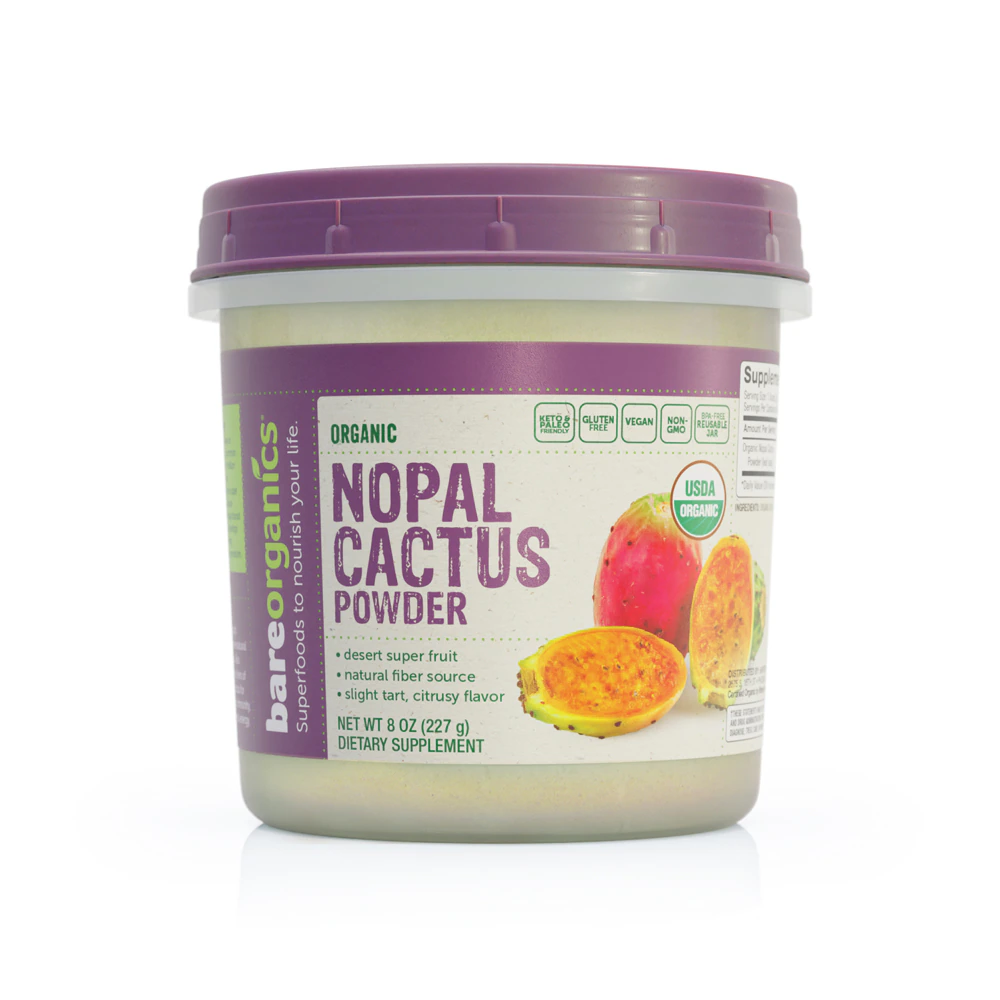 BareOrganics Nopal Cactus Powder -- 8 oz