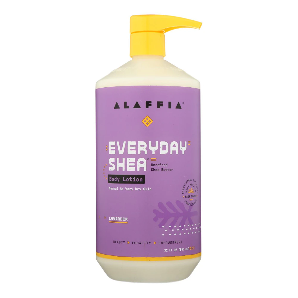 Alaffia Everyday Shea Body Lotion - Lavender -- 32 fl oz