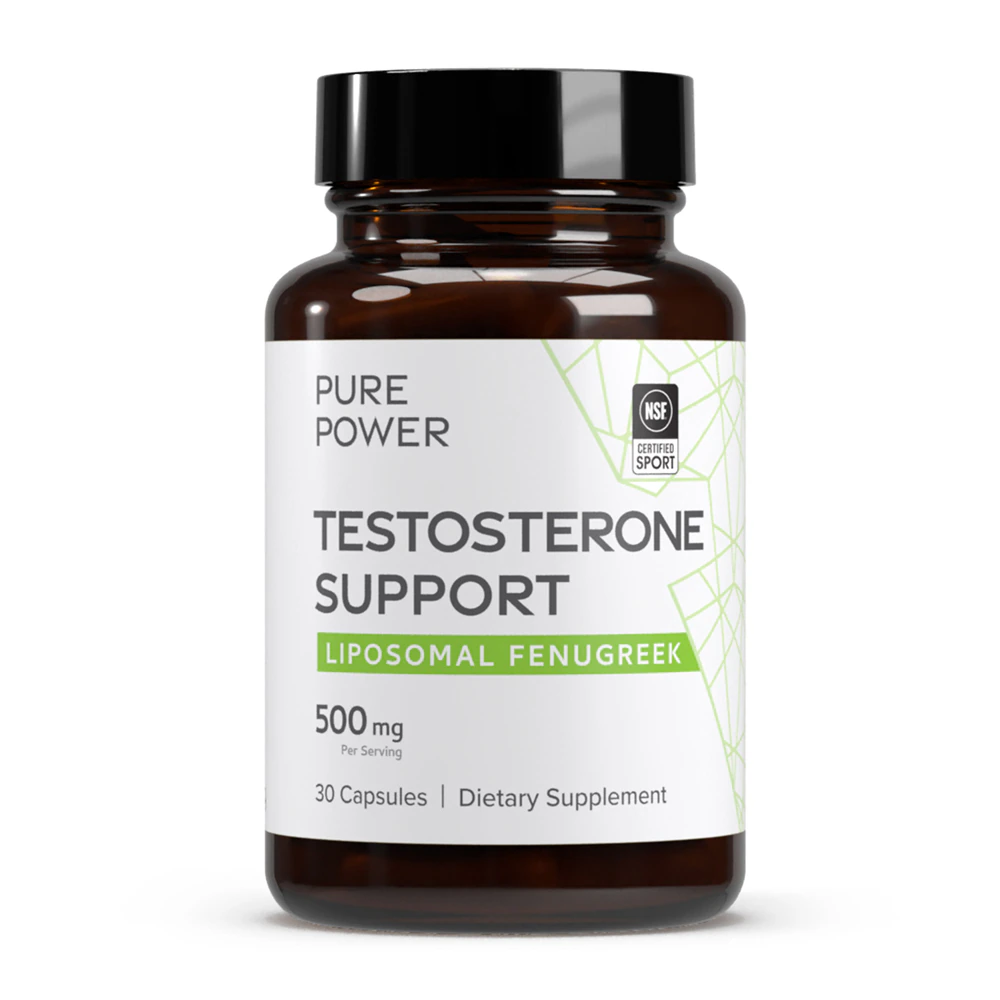 Pure Power Testosterone Support Liposomal Fenugreek - NSF Certified for Sport -- 30 Capsules