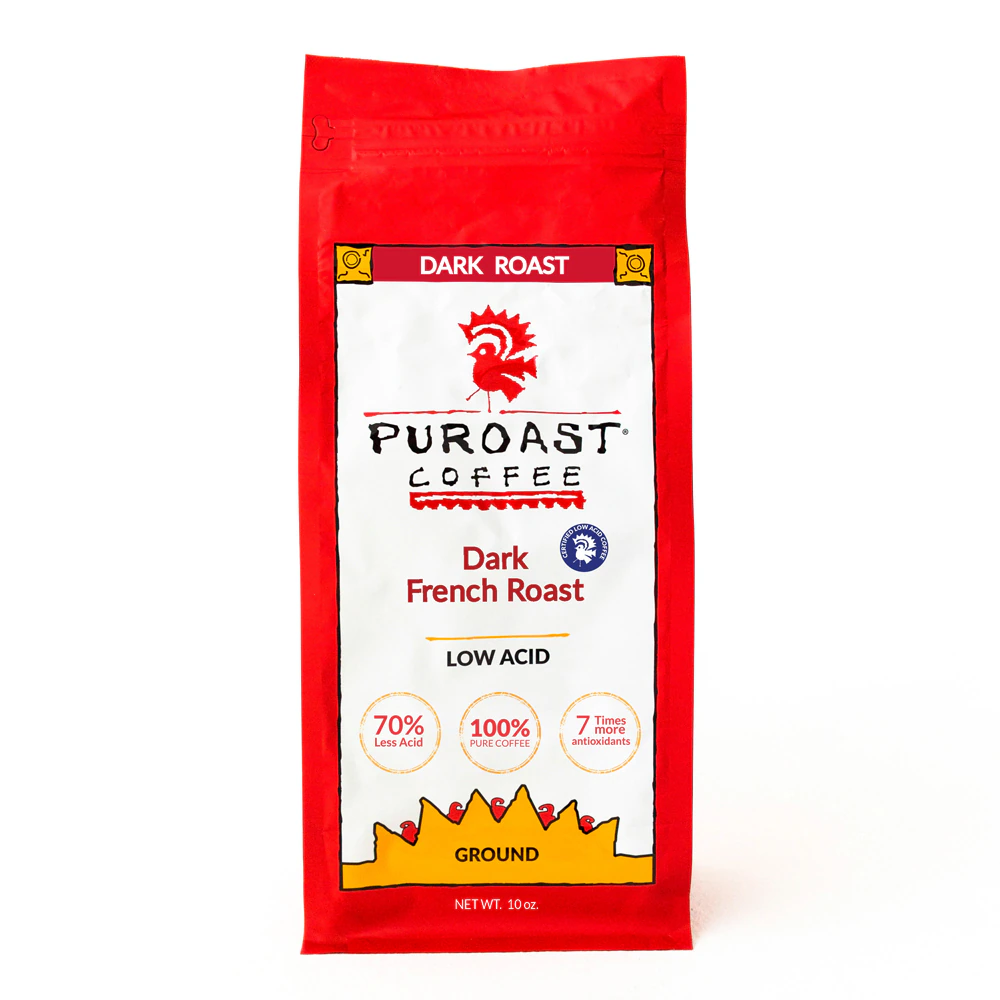 Puroast Coffee Decaf Low Acid Dark French Roast -- 12 oz