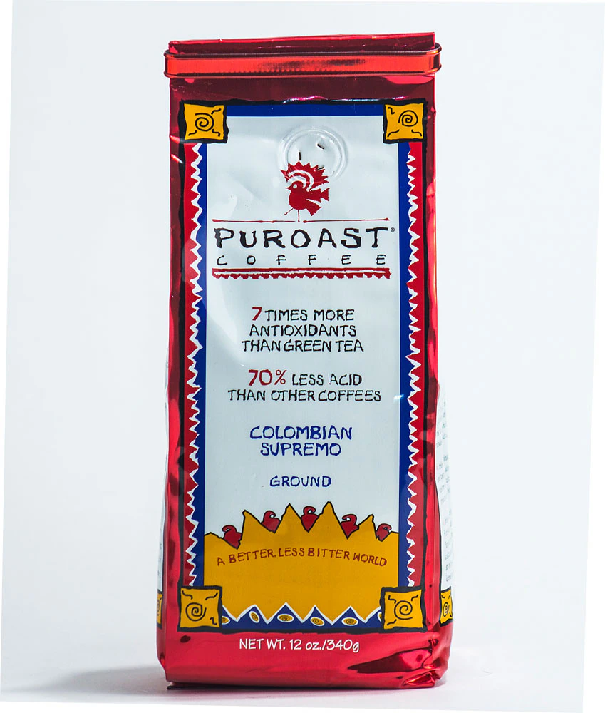 Puroast Colombian Supremo Ground Coffee -- 12 oz