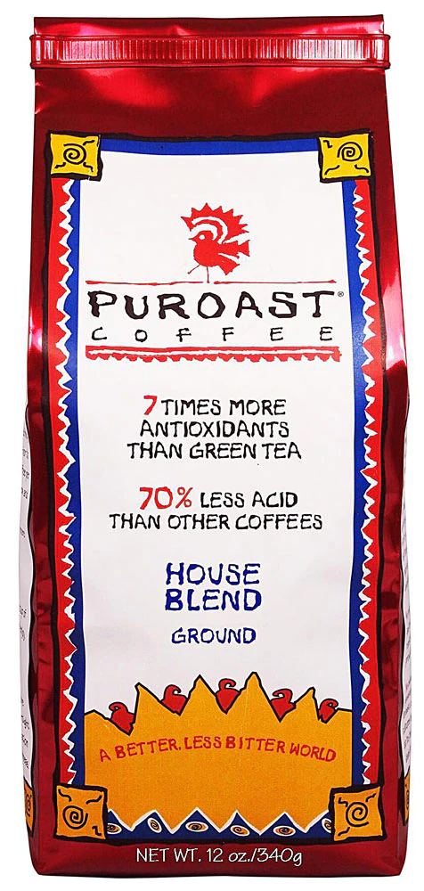 Puroast Low Acid Ground Coffee House Blend -- 12 oz