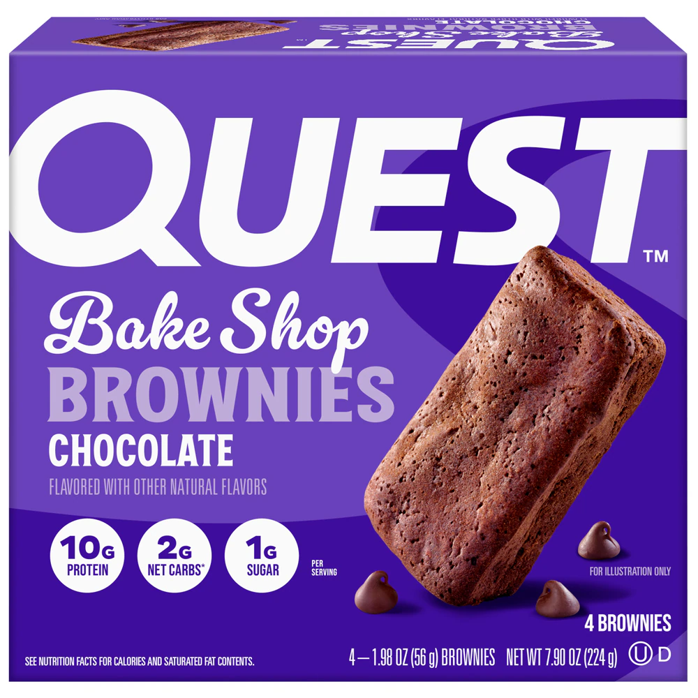 Quest Nutrition Bake Shop Brownies Chocolate -- 4 Brownies