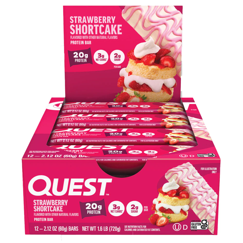 Quest Nutrition Protein Bar Strawberry Shortcake -- 12 Bars