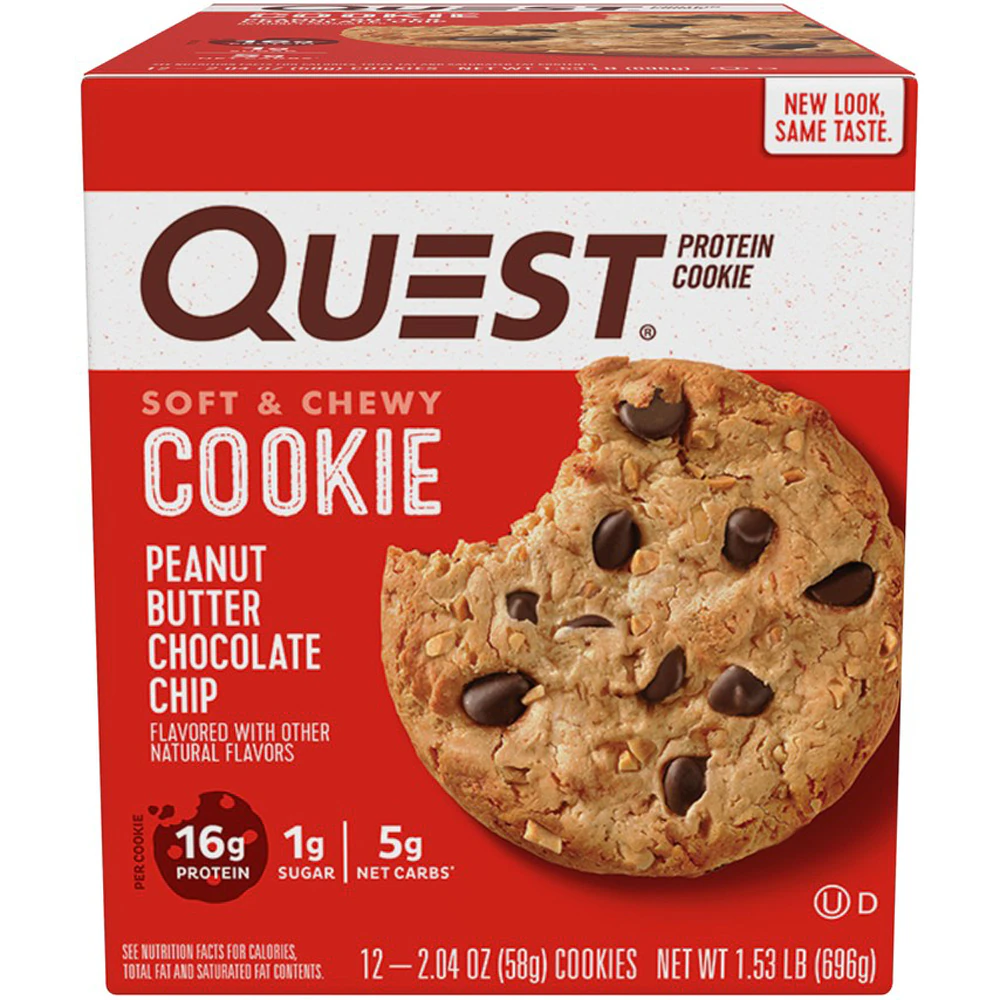 Quest Nutrition Protein Cookie Peanut Butter Chocolate Chip -- 12 Cookies