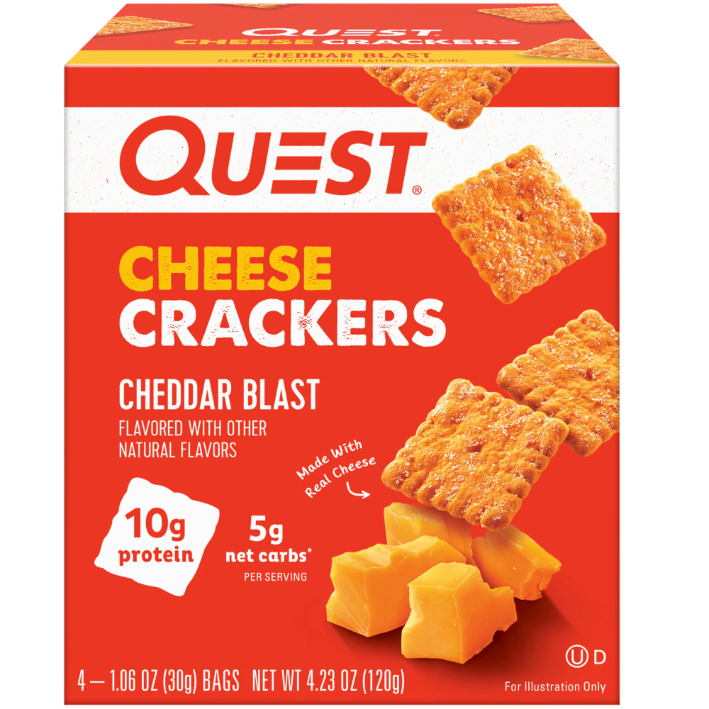 Quest Nutrition Quest Cheese Crackers Cheddar Blast -- 4 Bags