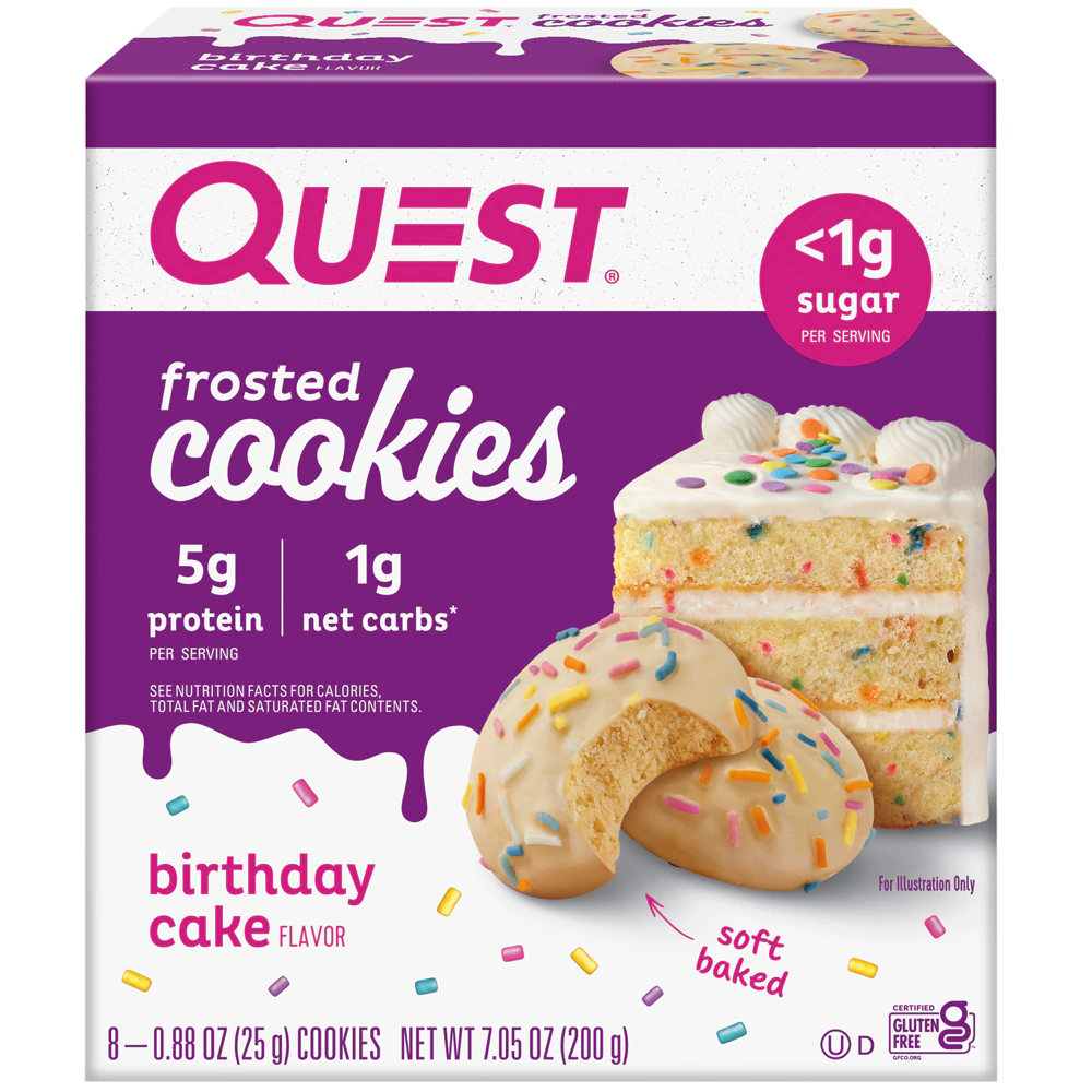 Quest Nutrition Quest Frosted Cookies Birthday Cake -- 8 Cookies