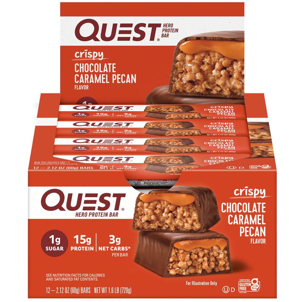 Quest Nutrition Quest Hero Protein Bars Chocolate Caramel Pecan -- 12 Bars