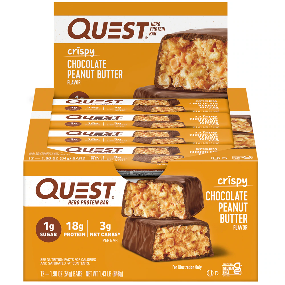 Quest Nutrition Quest Hero Protein Bars Chocolate Peanut Butter -- 12 Bars
