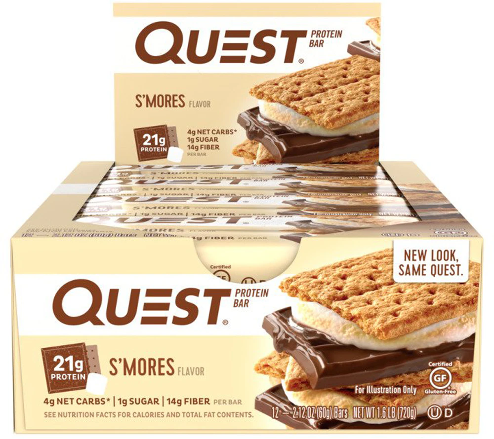Quest Nutrition QuestBar Protein Bar S'Mores -- 12 Bars