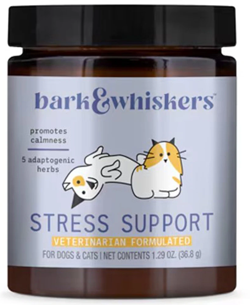 Bark & Whiskers Stress Support Powder for Dogs & Cats -- 1.29 oz