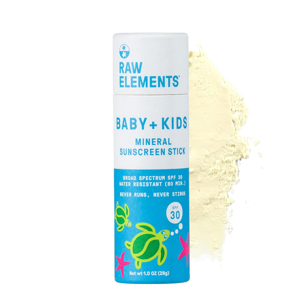Raw Elements Baby + Kids Mineral Sunscreen Stick SPF 30 -- 1 oz
