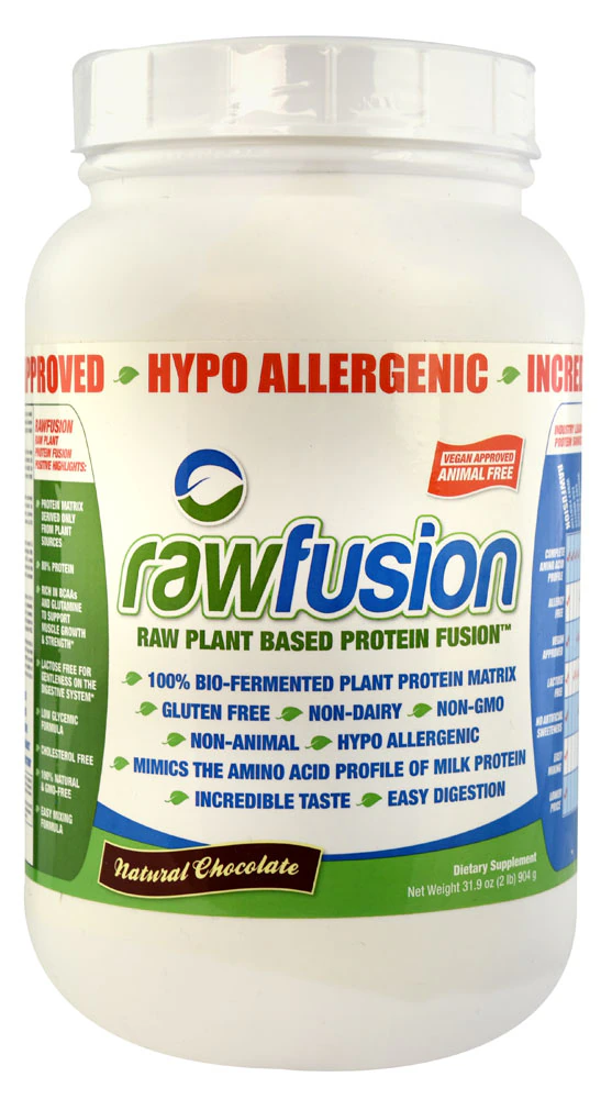 Rawfusion Plant Base Protein Fusion Natural Chocolate -- 30 Servings