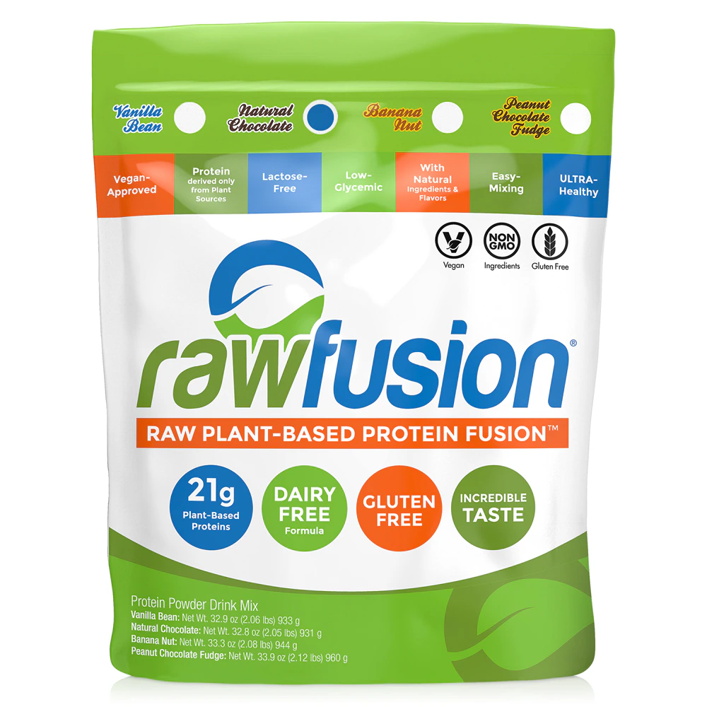 Rawfusion Plant Based Protein Fusion Natural Chocolate -- 65.6 oz