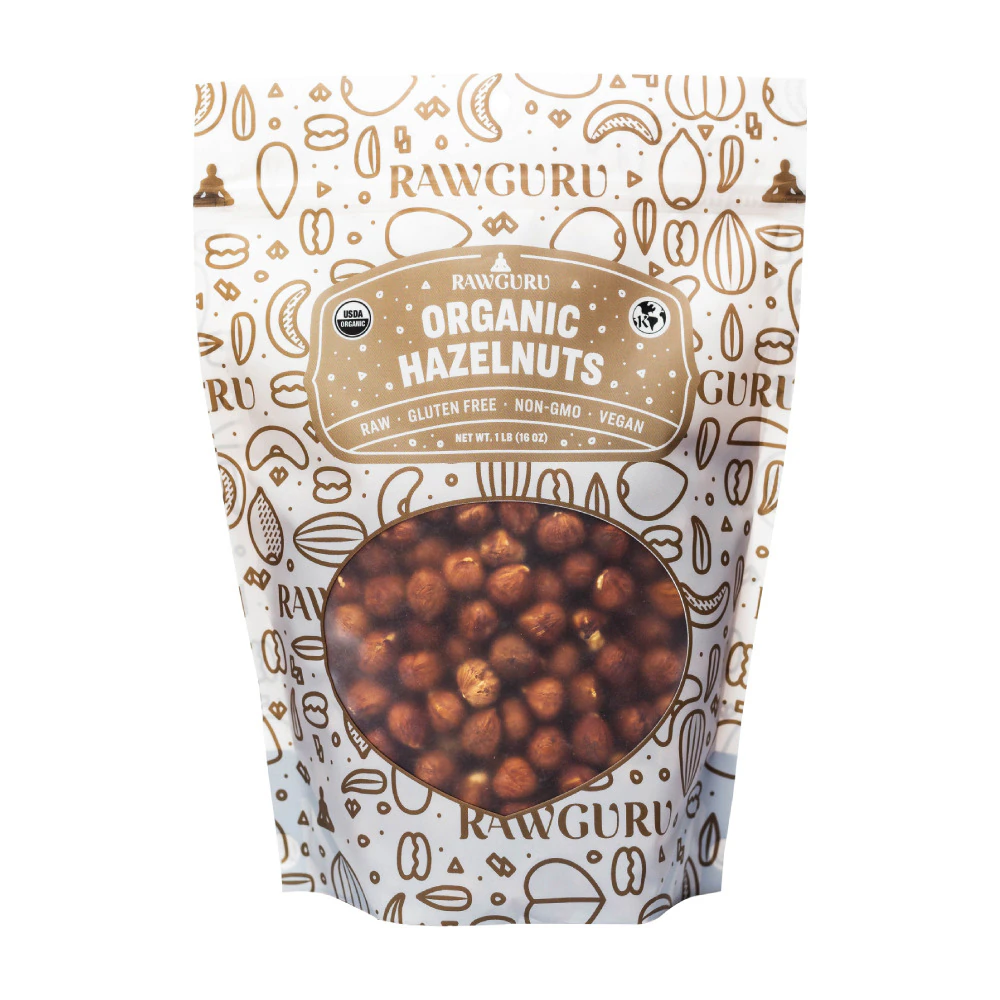 RawGuru Hazelnuts Raw Organic -- 16 oz