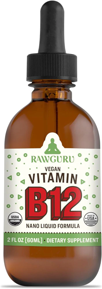 RawGuru Organic Vegan Vitamin B12 Supplement Tincture -- 2 fl oz