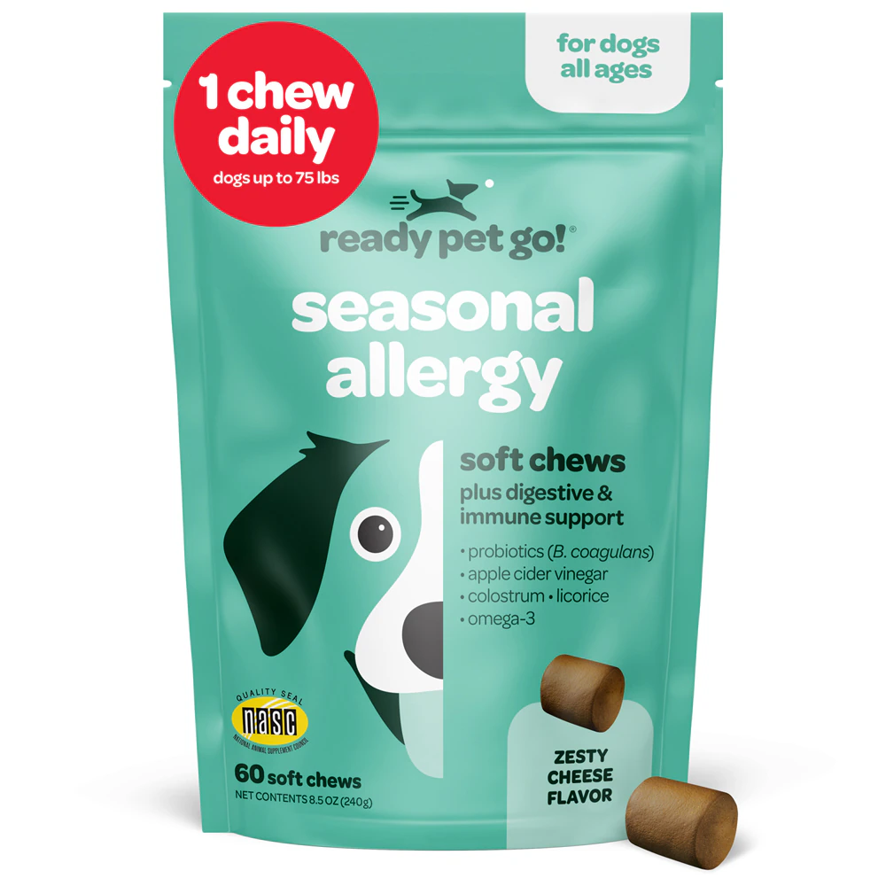 Ready Pet Go! Seasonal Allergy for Dogs Zesty Cheese -- 60 Soft Chews