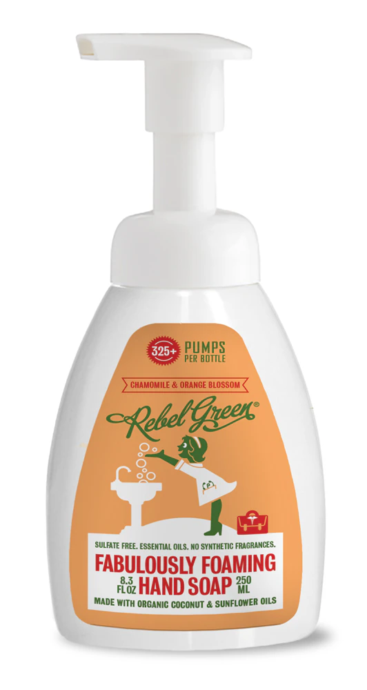 Rebel Green Fabulously Foaming Hand Soap Chamomile & Orange Blossom -- 8.3 fl oz