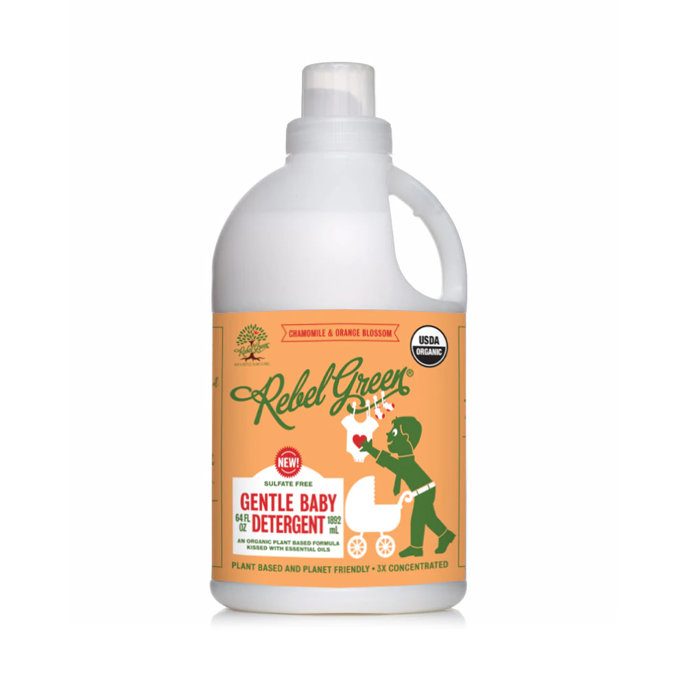 Rebel Green Gentle Organic Baby Liquid Laundry Detergent Chamomile & Orange Blossom -- 64 fl oz/64 Loads