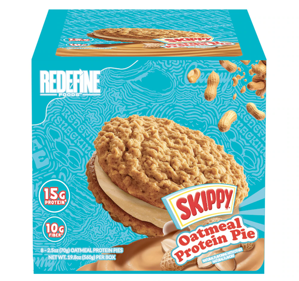 Redefine Foods Oatmeal Protein Pie Skippy Peanut Butter -- 8 Bars