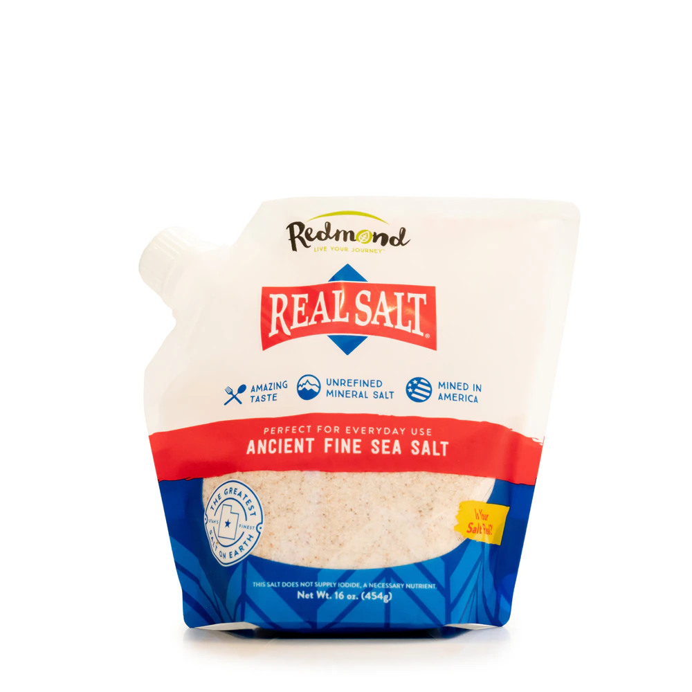 Redmond Real Salt Ancient Sea Salt Fine Refill Pouch -- 16 oz