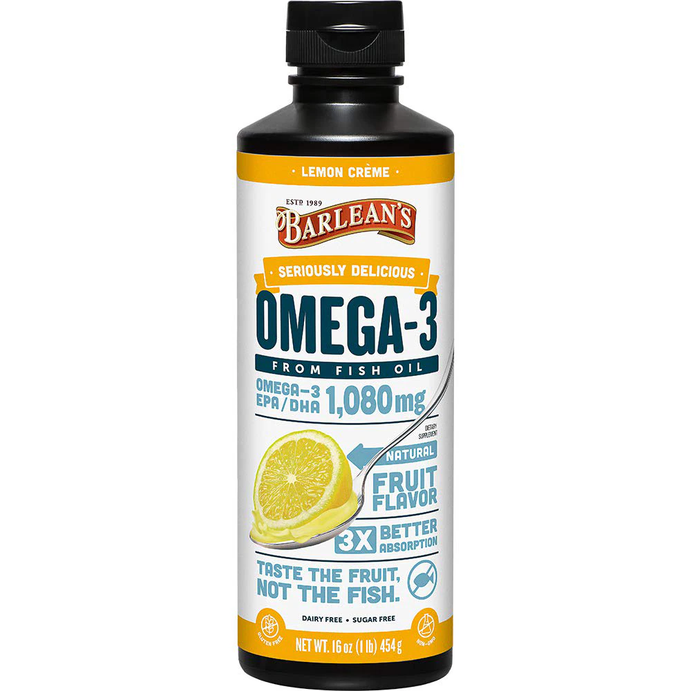 Barlean's Omega-3 Fish Oil Lemon Creme -- 16 fl oz