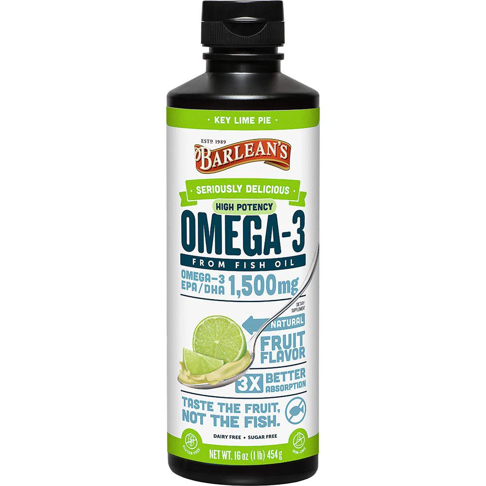 Barlean's Omega-3 High Potency Fish Oil Key Lime Pie -- 16 fl oz