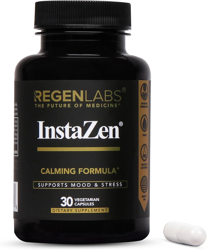 RegenLabs Instazen Anxiety Supplement -- 30 Vegetarian Capsules
