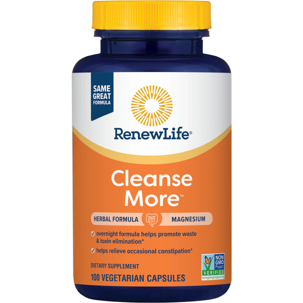 Renew Life Adult Cleanse - Cleanse More? Overnight Constipation Relief -- 100 Vegetable Capsules