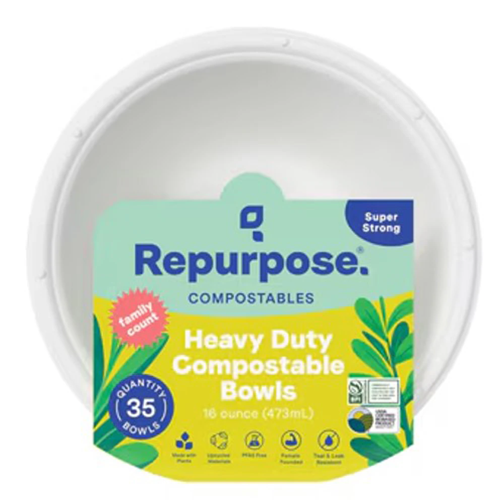 Repurpose Compostable Bowls 16 oz -- 35 Bowls