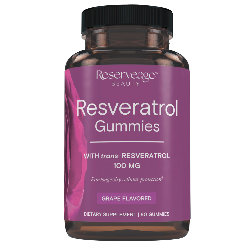 Reserveage Beauty Resveratrol Gummies Grape -- 100 mg - 60 Gummies