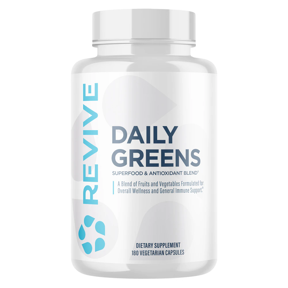 Revive MD Daily Greens - Micronutrient Support For Energy With Antioxidants -- 1801 Vegetarian Capsules
