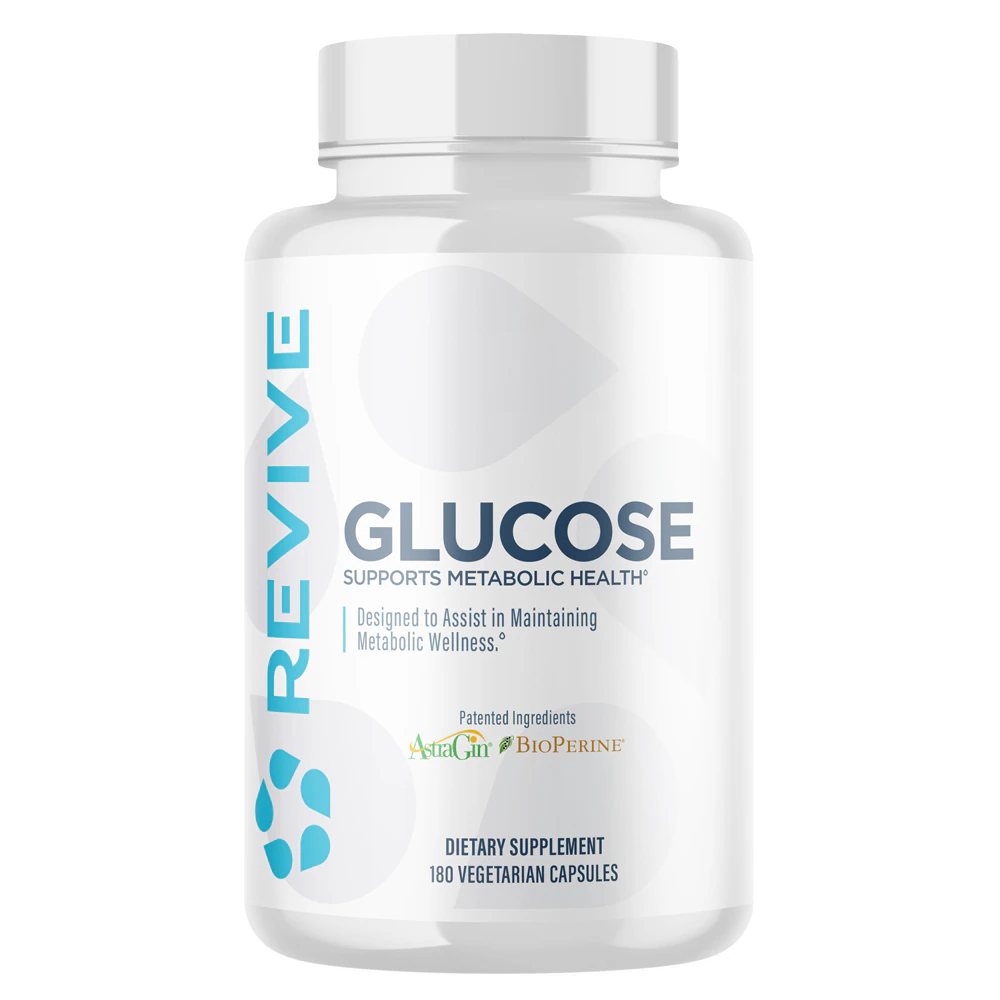 Revive MD Glucose - Maintain Blood Sugar Levels With Berberine Citrus Bergamot & Grapeseed Extract -- 180 Vegetarian Capsules