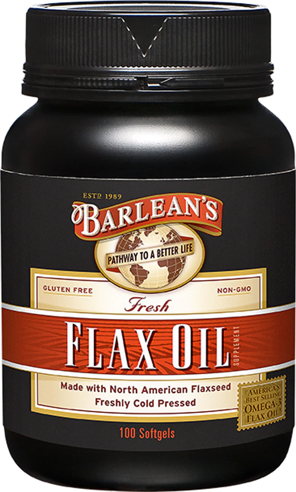 Barlean's Pure Flax Oil -- 1000 mg - 100 Softgels