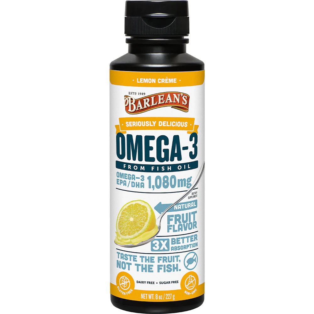 Barlean's Seriously Delicious? Omega-3 Fish Oil Lemon Creme -- 8 fl oz
