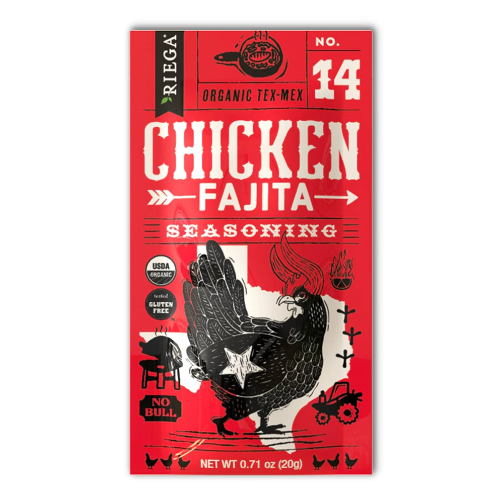 Riega Foods Organic Tex-Mex Seasoning Chicken Fajita -- 0.9 oz