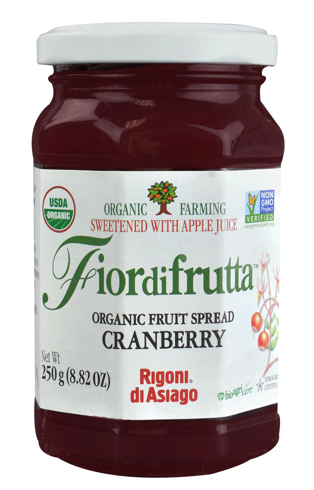 Rigoni di Asiago Fiordifrutta Organic Fruit Spread Cranberry -- 8.82 oz