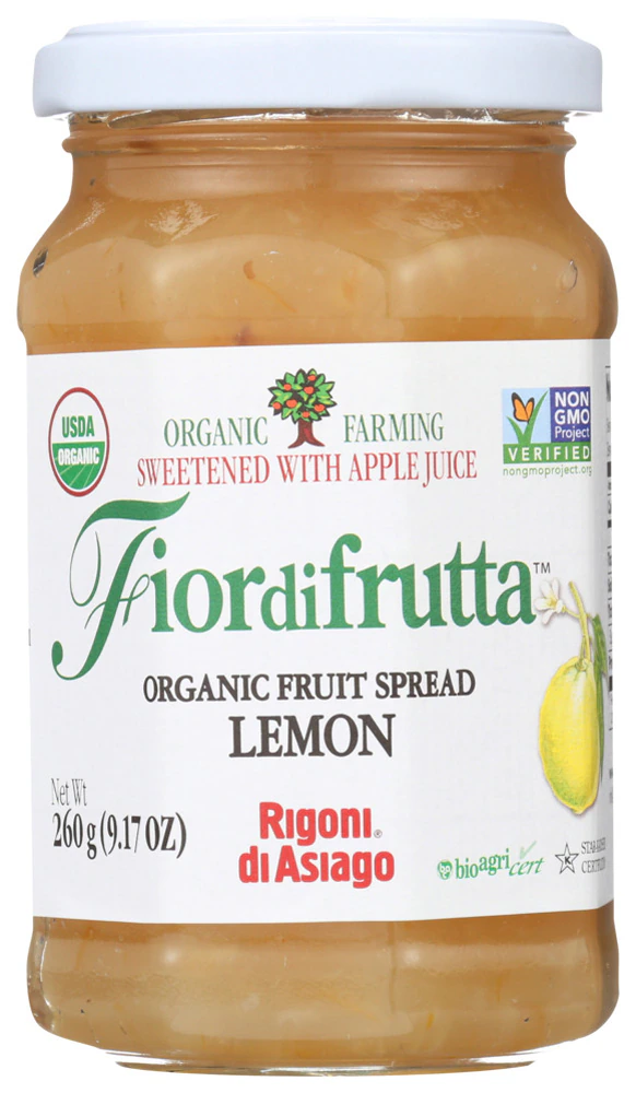 Rigoni di Asiago Fiordifrutta Organic Fruit Spread Lemon -- 9.17 oz
